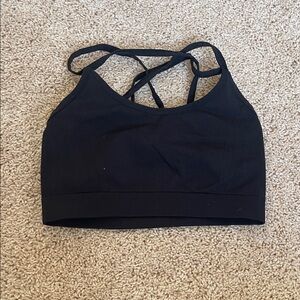 Reebok Black Strappy Sports Bra